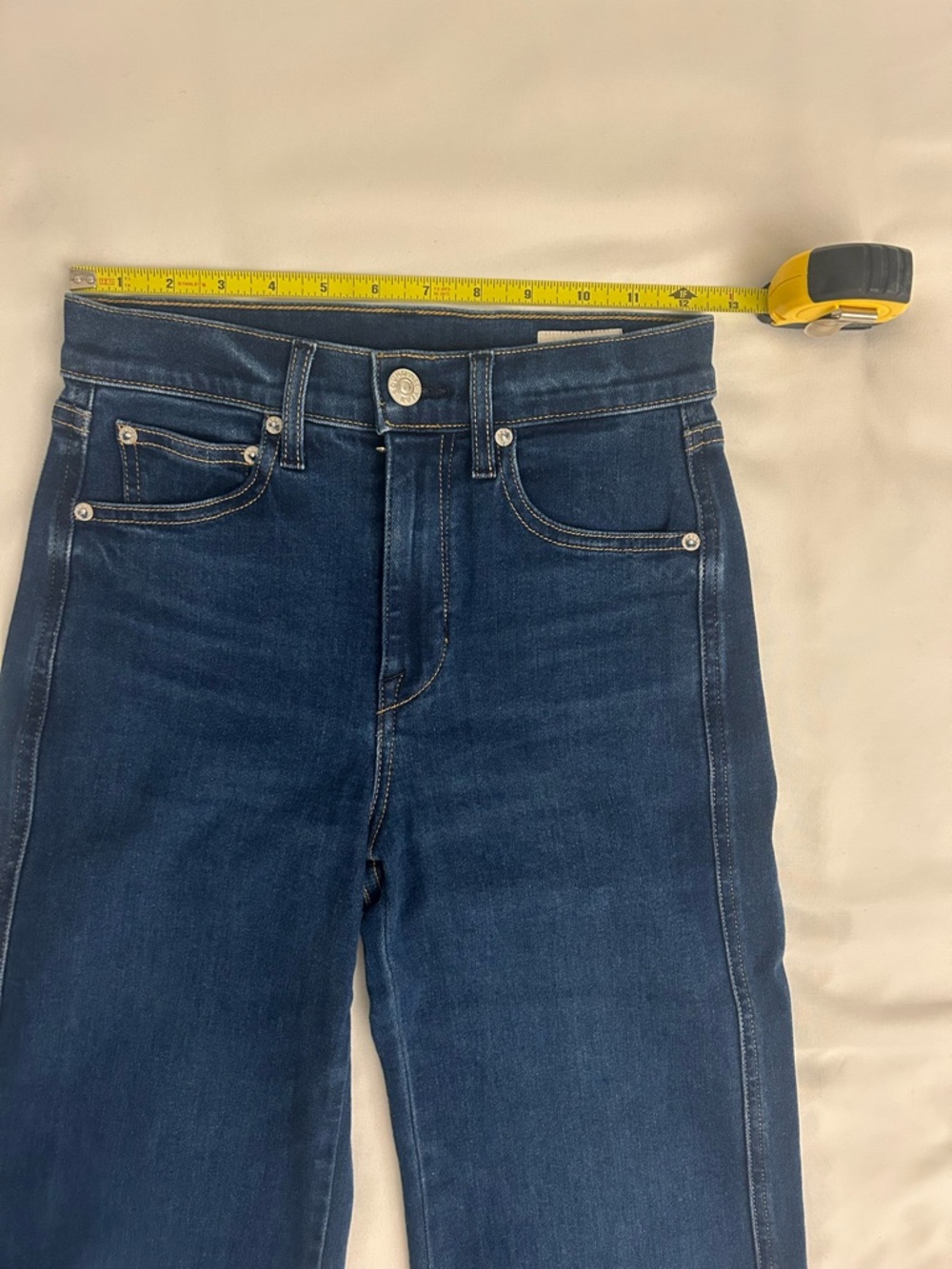 AYR The Dynamo 25 S in Sayonara (Classic High-Rise Wide-Leg Jeans in Dark Blue) - Picture 10 of 10